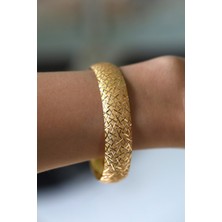 8 Ayar Altın Cam Kırığı Şarnelli Bilezik