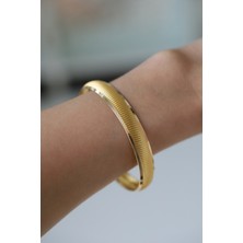 8 Ayar Altın Tırtıklı Şarnelli Bilezik