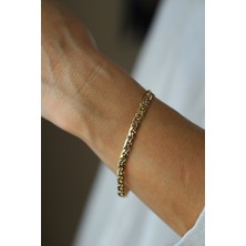 Yenigün Kuyumculuk 14 Ayar Altın Alman Kral Zincir Bileklik