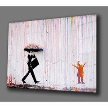 Marsilyan- Şemsiyeli  Adam ve Çocuk Tablo Tablo