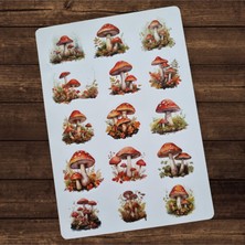 Minika Sticker Nostaljik Mantarlar Serimizz