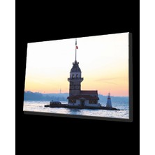 Marsilyan- Günbatımında Istanbul Kız Kulesi Manzarası Cam Tablo