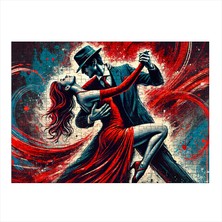 Ahşap Mdf Puzzle Yapboz Tango Yapan Çift 255 Parça 35*50 cm