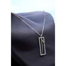 Moda Gümüş Evi 925 Ayar Gümüş Elif Yazılı Kolye, Gümüş Kadın Kolye, Elif Kolye Md-2