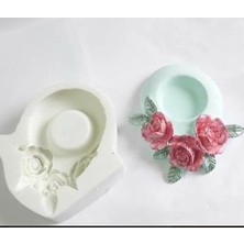 Ipek Hobi Güllü Mumluk Silikon Kalıp