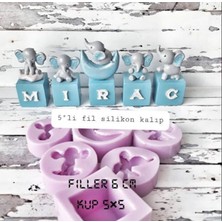 Ipek Hobi Beşli Fil Küp Silikon Kalip