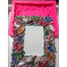 Ipek Hobi Kelebekli Serçeli Büyük Çerçeve Kalıbı 22 cm