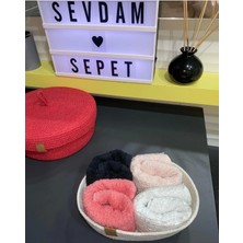 Sevdam Sepet Beyaz Küçük Boy - Mini Havlu Sepeti, Dekoratif Sepet, Pamuklu Sepet, Hasır Sepet, Halat Sepet