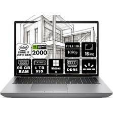 Hp Zbook Fury 16 G11 Intel Core I7-14700HX 96GB 1tb SSD Rtx 2000 Ada / 8gb 16" Fhd Windows 11 Pro Taşınabilir Iş Istasyonu 62X91EA-A16