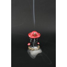 Tedi Sanat Mini Mantar (10 Adet geri akıştütsü HEDİYELİ)Geri Akış Şelale Tütsülük Buhurdanlık Metalik