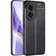 HANPORIUM Honor 300 Uyumlu Silikon Kılıf Deri Desenli Kamera Korumalı Darbe Emici Autofocus Kapak