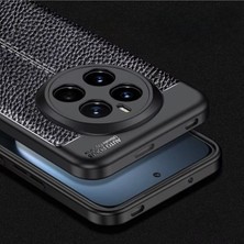 HANPORIUM Honor Magic 7 Pro Uyumlu Silikon Kılıf Deri Desenli Kamera Korumalı Darbe Emici Autofocus Kapak