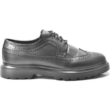 Onlo Ayakkabı MN.1096 Hakiki Deri Siyah Bağlı Oxford Erkek Ayakkabı