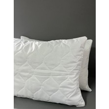 Shopyteks Düz Siyah Yastık Kılıfı 2 Adet + Kapitoneli Yastık Koruyucu 50 x 70 - 2 Adet
