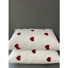 Shopyteks Kalp Desenli - Yastık Kılıfı - 50 x 70 - 2 Adet - Fermuarlı