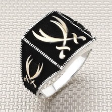 Moda Gümüş Evi 925 Ayar Gümüş Zülfikar Kılıçlı Yüzük - Özgün ve Anlamlı Tasarım