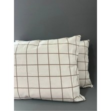 Shopyteks Kare Desen Pamuklu 2 Adet Fermuarlı Yastık Kılıfı 50 x 70
