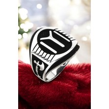 Moda Gümüş Evi 925 Ayar Gümüş Kayı Boyu Motifli Erkek Yüzük - Iyı Kayı Boyu Yüzük