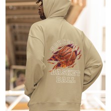 Terzili Giyin Borcelle Basket Ball Baskılı Erkek Sweatshirt