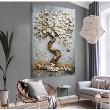 Emya Home Gold Ağaç Kanvas Tablo