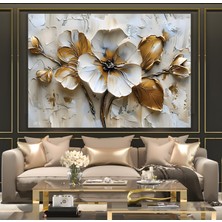 Emya Home 3D Çiçekler Kanvas Tablo