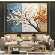 Emya Home Renkli Ağaç Kanvas Tablo