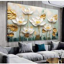 Emya Home 3D Çiçekler Kanvas Tablo