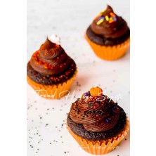 Trend Hediye Sepeti Takribi 200 Adet Mini Boy Turuncu Muffin, Cupcake Kalıbı