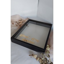 40 x 50 cm Siyah Gül Anı Çerçevesi! Ledsiz Derin Çerçeve! Gül Anı Çerçevesi-Gelin Buketleri Için