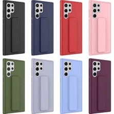 Rivor Samsung Galaxy S23 Ultra Kılıf Kamera Çıkıntılı Standlı Yumuşak Dokulu Renkli Esnek Silikon Kapak