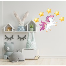 Unicorn Yıldızlı Çocuk Odası Duvar Sticker