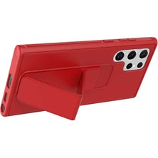 Rivor Samsung Galaxy S23 Ultra Kılıf Kamera Çıkıntılı Standlı Yumuşak Dokulu Renkli Esnek Silikon Kapak