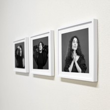 (Fotoğraflı) Sök Tak Kare Çerçeve Beyaz 3 Adet
