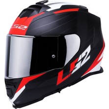 Ls2 Storm 2 Nerve Kırmızı Kapalı Motosiklet Kaskı Gri Camlı