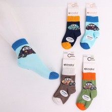 Ekinoks Socks Erkek Çocuk Araba Desenli Soket Çorap (3 Adet)