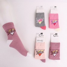Ekinoks Socks Kız Çocuk Relax Desenli Soket Çorap (3 Adet)