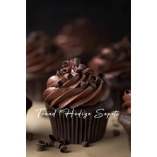 Trend Hediye Sepeti Takribi 200 Adet Kahverengi Muffin, Cupcake, Kek Kalıbı, 40x30 mm