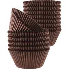 Trend Hediye Sepeti Takribi 200 Adet Kahverengi Muffin, Cupcake, Kek Kalıbı, 40x30 mm