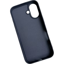 Mirtech Apple iPhone 16 Uyumlu Lansman Lacivert Içi Kadife Silikon Kılıf