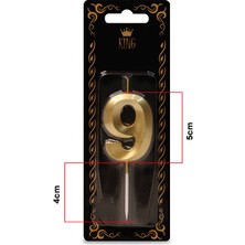 Cugy Yaş Seçenekli Rakam 6-9 Yaş Gold Mum