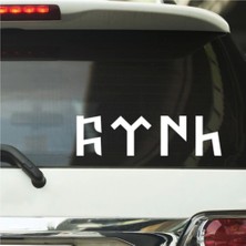 Göktürkçe Türk Yazılı Oto Cam ve Araç Arkası Sticker 35*10 cm