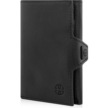 Trusador Toscana Siyah Kartlık  Deri Cüzdan Unisex Rfid Korumalı Erkek Kadın Mini Hediye