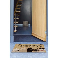 Napoli Home Kedili Baskılı Kaymaz Taban Silinebilir  Kapı Önü Paspası (40X60CM),PASPAS-20-RENKLİ,