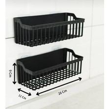 Yapışkanlı Banyo Şampuanlık Rafı - Mutfak Rafı -Ikili Duş Düzenleyici - Organizer
