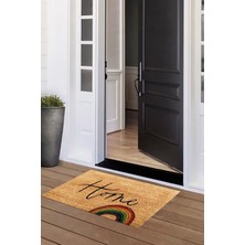 Napoli Home Home Yazılı Baskılı Kaymaz Taban Silinebilir  Kapı Önü Paspası (40X60CM),PASPAS-11-RENKLİ,