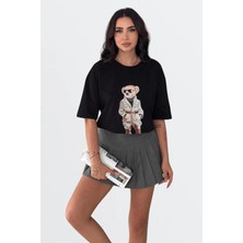 Eyshan Teddy Bear Ayıcık Desenli Tshirt Oversize Kalıp