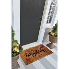 Napoli Home Hoşgeldiniz Yazılı Baskılı Kaymaz Taban Silinebilir  Kapı Önü Paspası (40X60CM),PASPAS-10-RENKLİ,