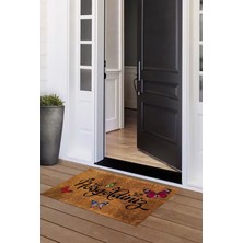 Napoli Home Hoşgeldiniz Yazılı Baskılı Kaymaz Taban Silinebilir  Kapı Önü Paspası (40X60CM),PASPAS-10-RENKLİ,