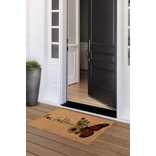 Napoli Home Hoşgeldiniz Yazılı Baskılı Kaymaz Taban Silinebilir  Kapı Önü Paspası (40X60CM),PASPAS-13-SARI,