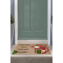Napoli Home Baskılı Kaymaz Taban Silinebilir  Kapı Önü Paspası (40X60CM),PASPAS-22-KIRMIZI,